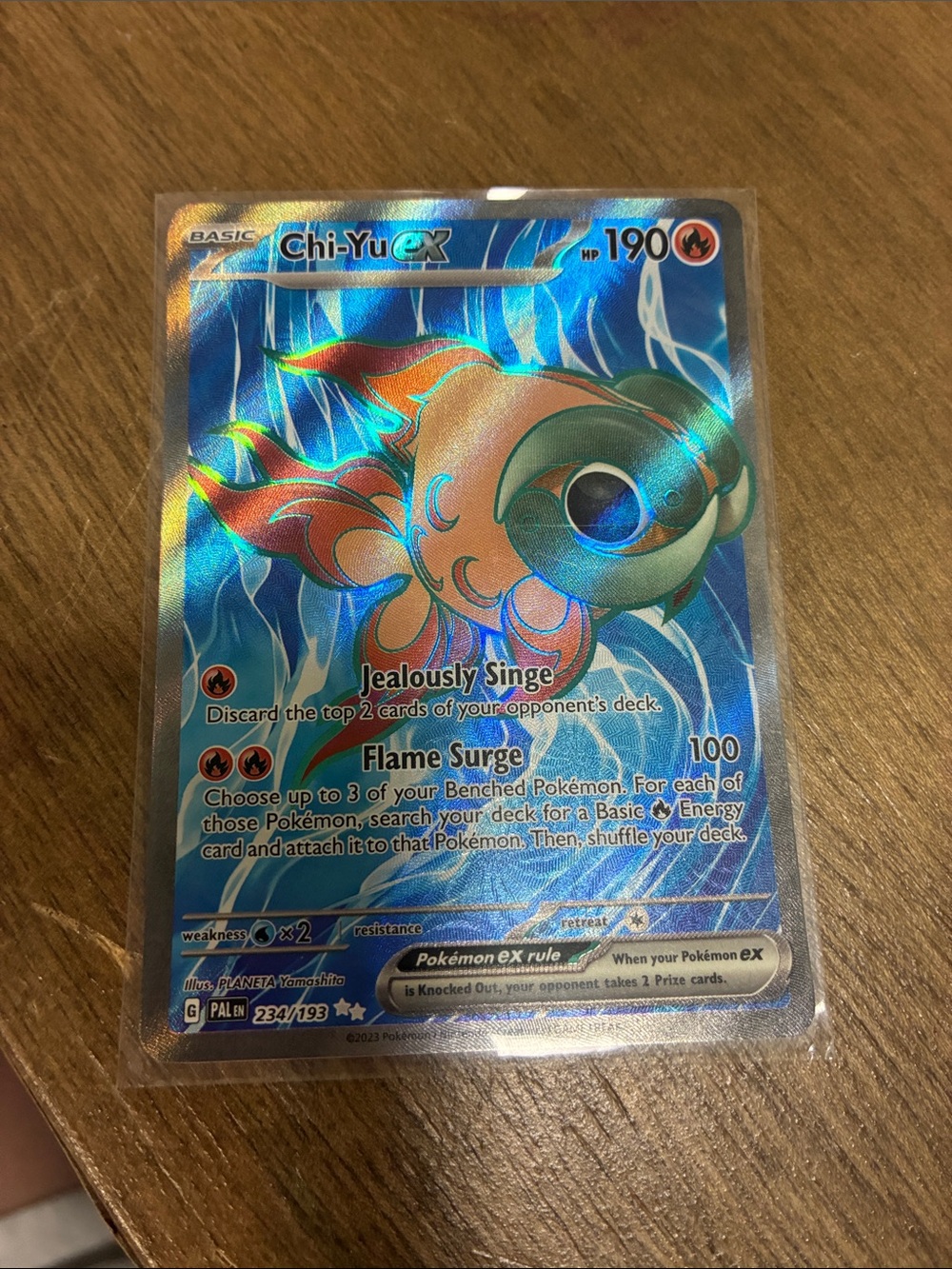 Pokemon Chi-Yu ex Holographic Blue + Orange Card